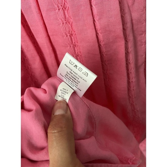 Draper James RSVP Women Size XXL/2X Pink Ruffle Trim Dress With Pockets - Picture 6 of 6